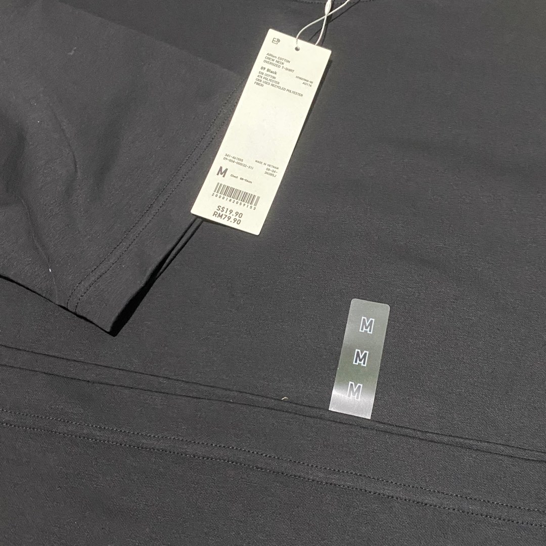 uniqlo-airisim-cotton-crew-neck-oversized-t-shirt-black-women-s