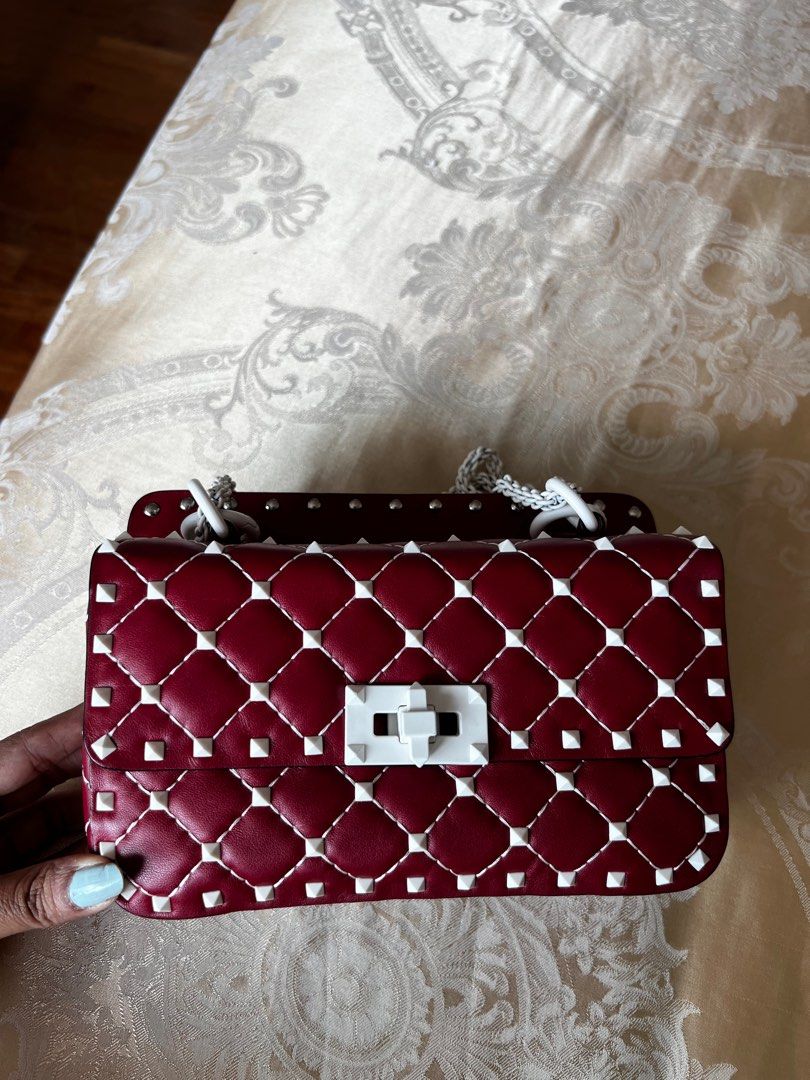 White valentino rockstud clearance bag