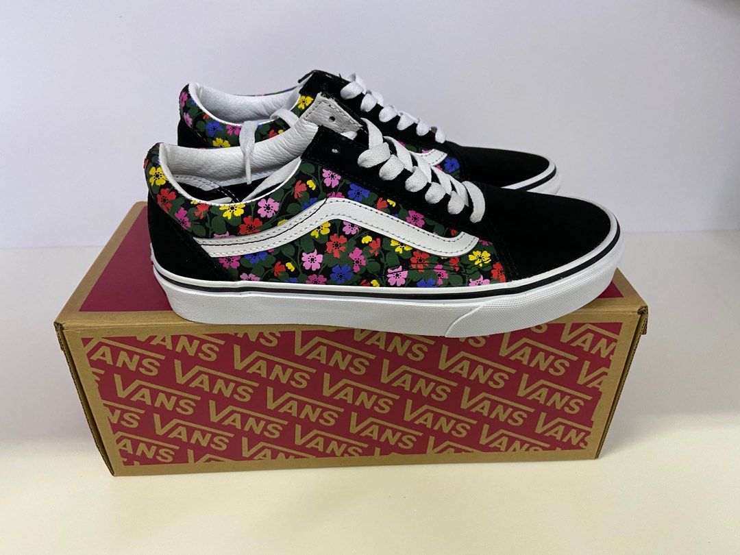 Vans old skool lux floral womens shoes top