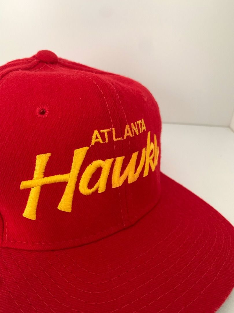 Vintage 90s Sports Specialties 100% snapback Wool Atlanta Hawks Script ...