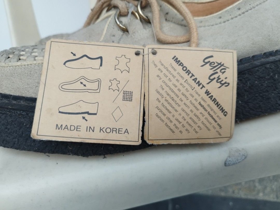 VINTAGE GETTA GRIP D RING CREEPERS SIZE 7 US MADE IN KOREA SKA MOD ...