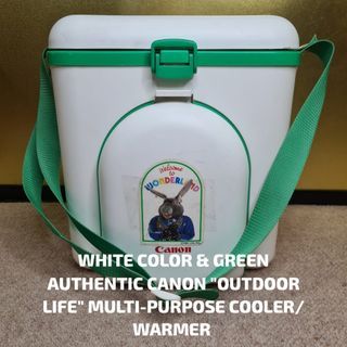 WHITE COLOR & GREEN AUTHENTIC CANON "OUTDOOR LIFE" MULTI-PURPOSE COOLER/WARMER