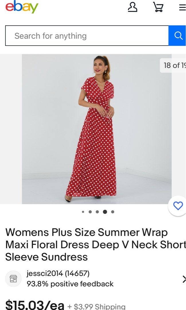 Womens Beach Summer Wrap Maxi Floral Dress Deep V Neck Short