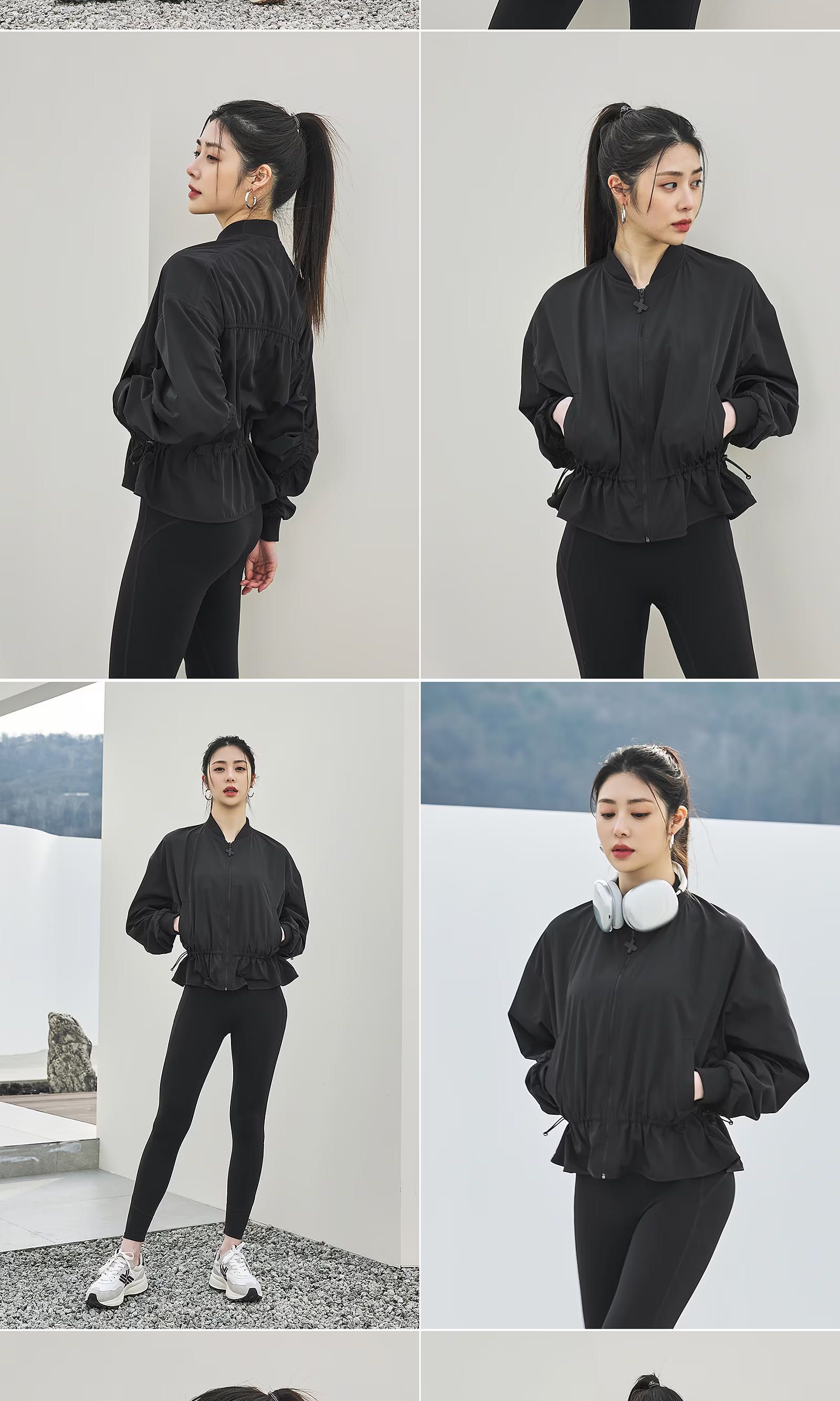 Peplum yoga jacket online