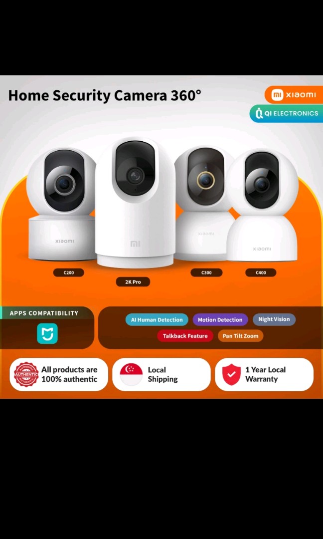 Xiaomi Mi Home Security Camera 360° C200 / C300 / C400 / 2K PRO CCTV ...