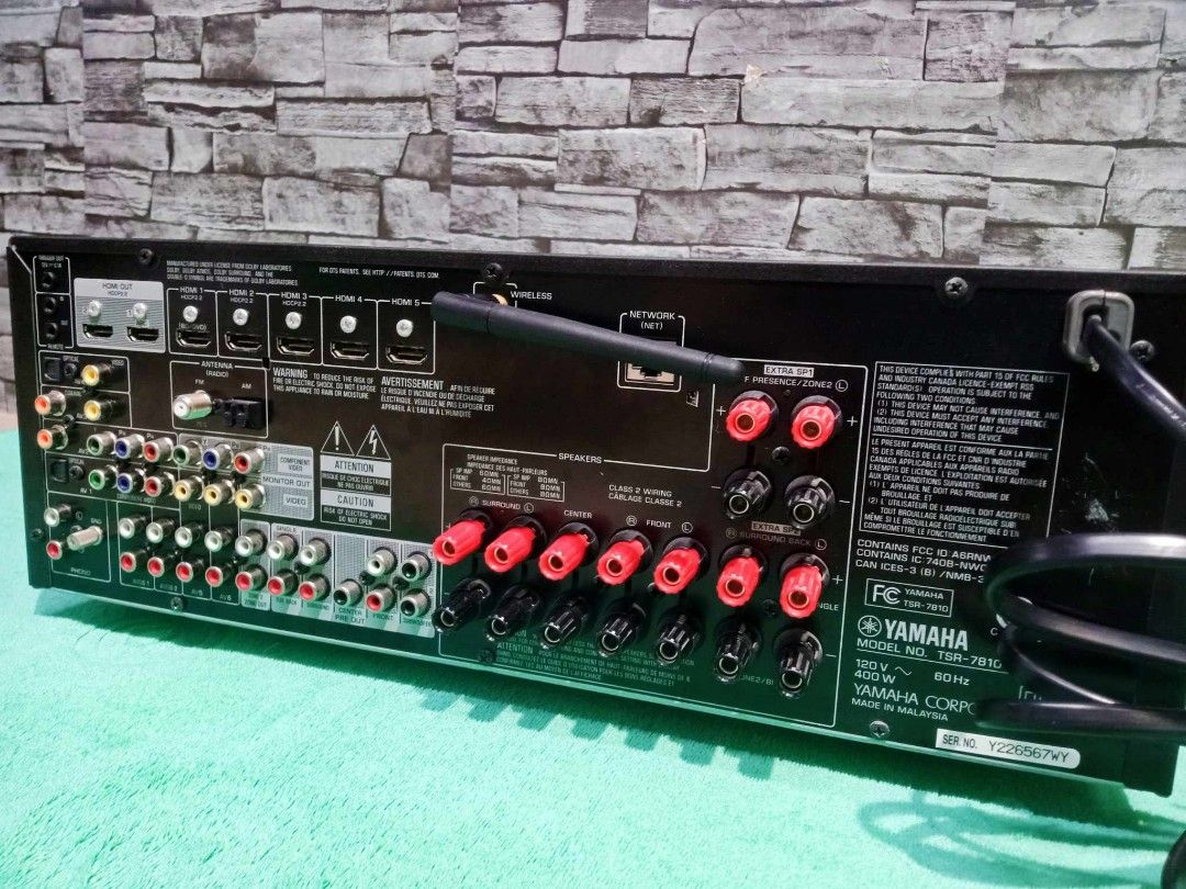 Yamaha TSR7810 Dolby Atmos, DTSX 7.2Ch AV Receiver/Amplifier, Network