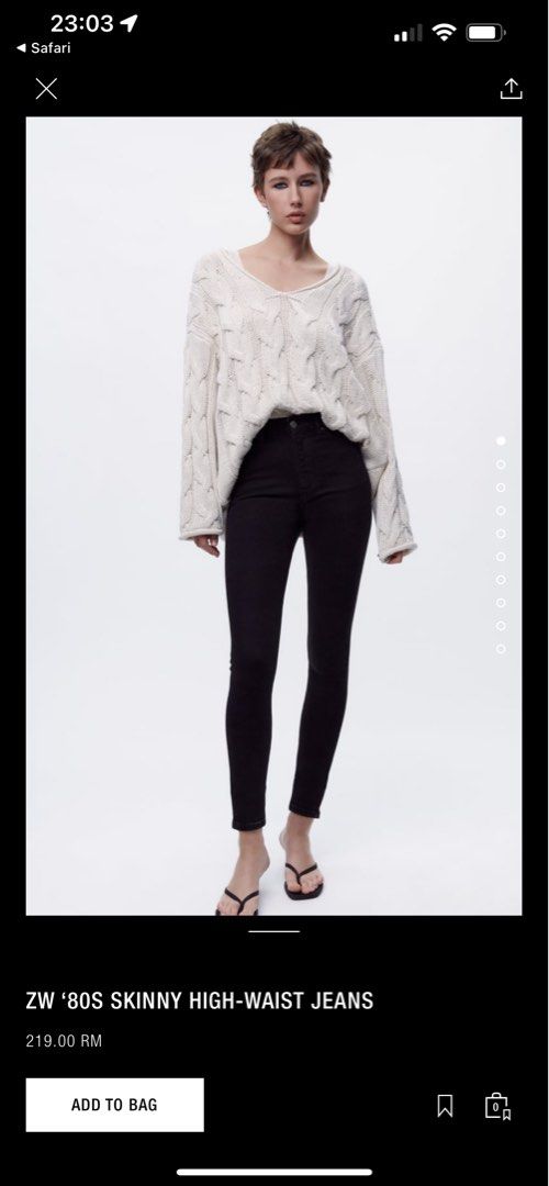 Zara 80s high waisted jeans shop