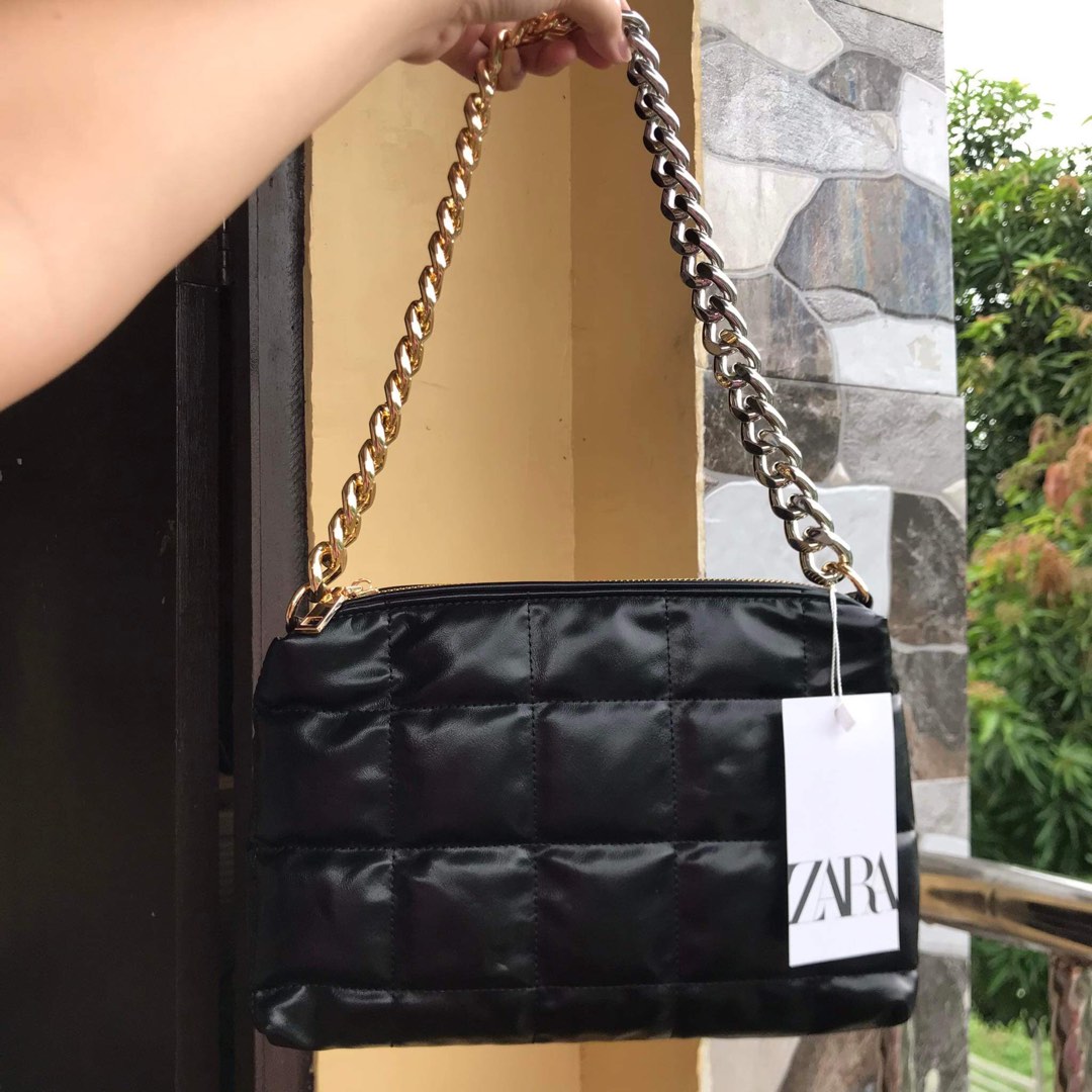 Zara bag chain silver and gold, Women's Fashion, Bags & Wallets