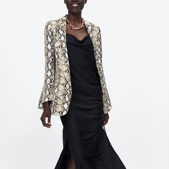 Snake print blazer zara store