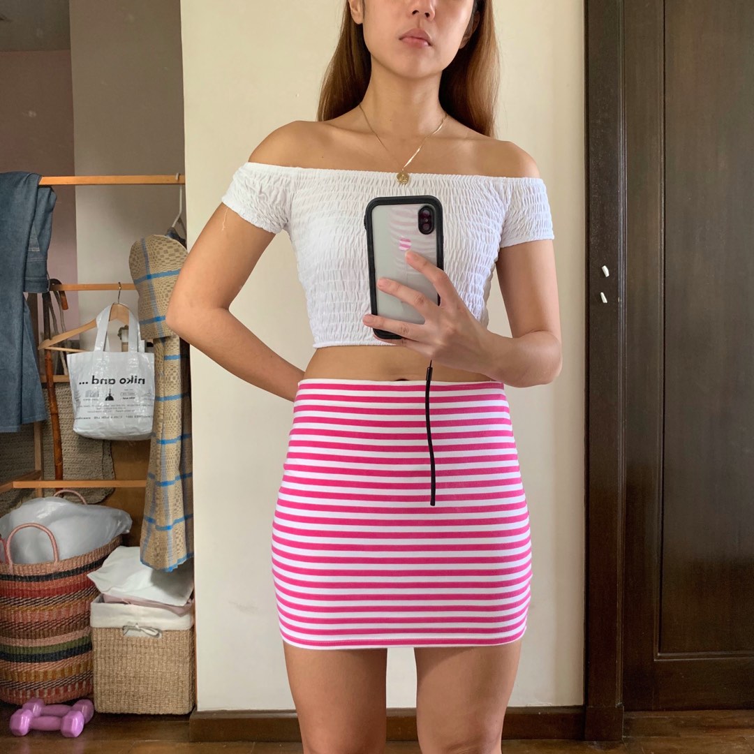 Bandage striped skirt new arrivals
