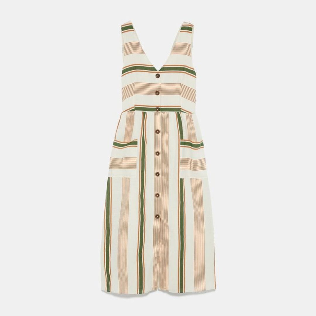 Striped rustic sales dress zara