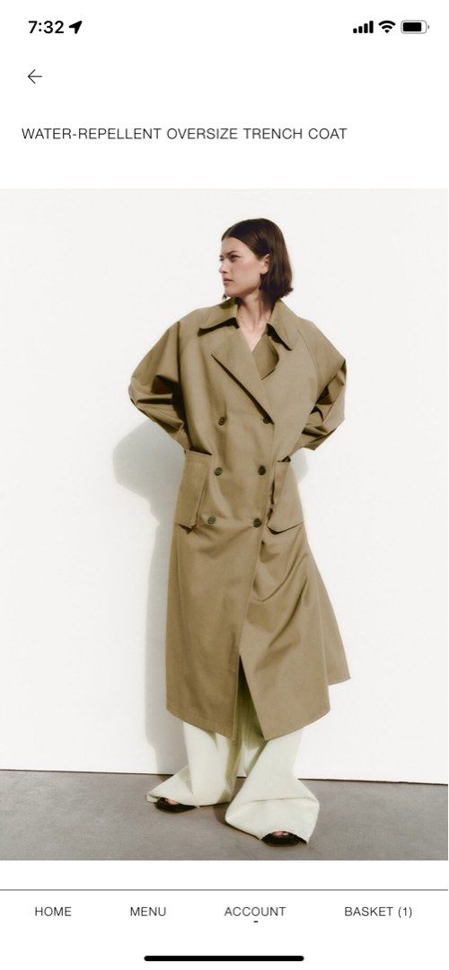 Water repellent trench coat zara discount