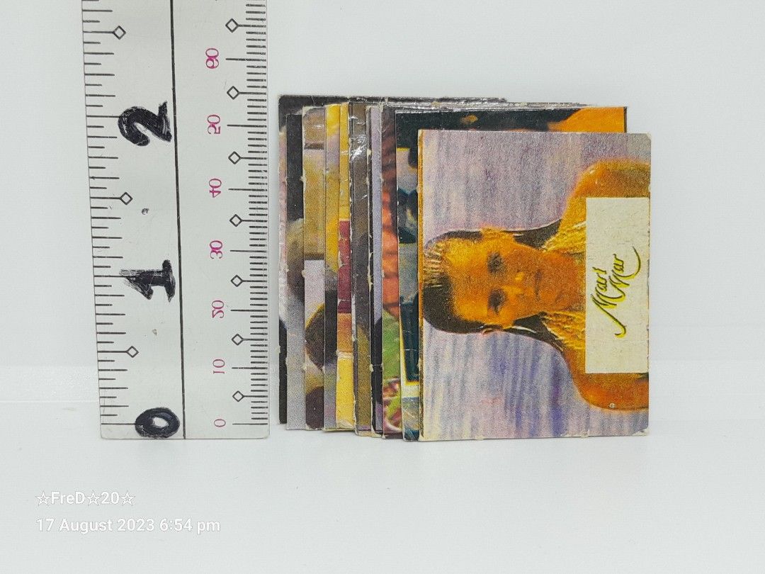 1990s Mari Mar Half Size Teks (10pcs) (Category: Vintage Collectibles) located in San Pablo. Submitted by fredambion (Listing ID 1254535826, Image 1). Description: *Please Take Time To Read Descriptions & Check The Photos *What You See Is What You Get *1990s Mari Mar Half Size Teks *All For Only 80 / 10pcs *Batang 90s Memorabilia *No Doubles *Half The Size Of Standard Card *Well Used to Heavily Used Condition *2nd Hand Condition *Manage Your Expe