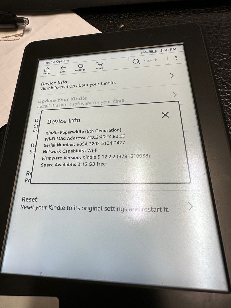 Kindle Paperwhite 6th WiFi 4GB, 手提電話, 電子書閱讀器- Carousell