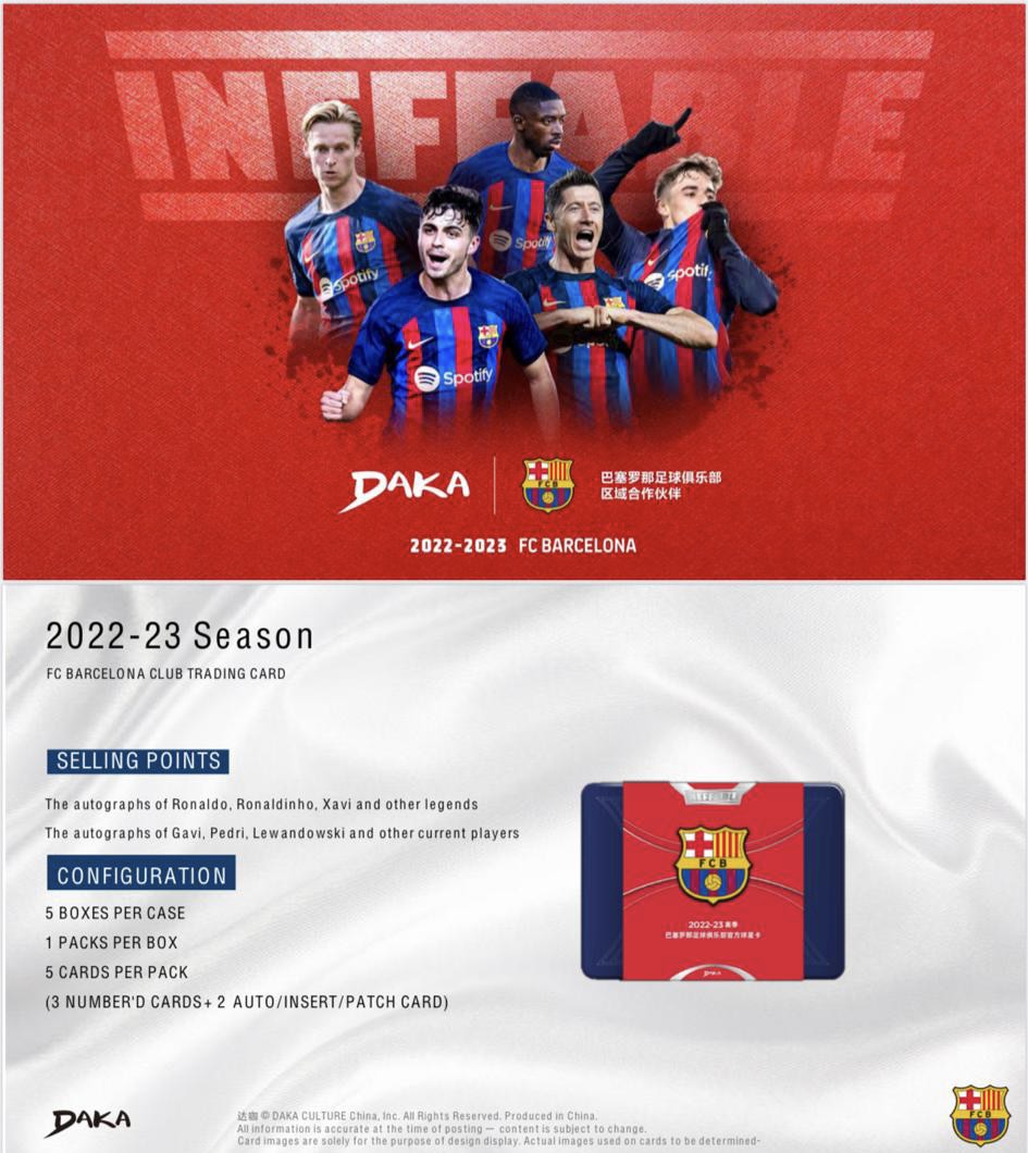2022-23 Season FC BARCELONA CLUB TRADING CARD SELLING POINTS
