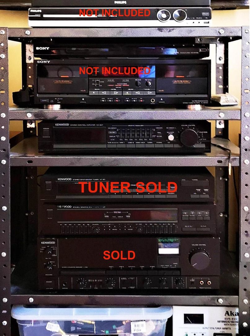 2 Layer Kenwood Control Preamp KC207 & Kenwood Graphic Equalizer GE87 all in Working Condition