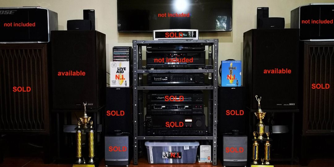 2 Layer Kenwood Control Preamp KC207 & Kenwood Graphic Equalizer GE87 all in Working Condition