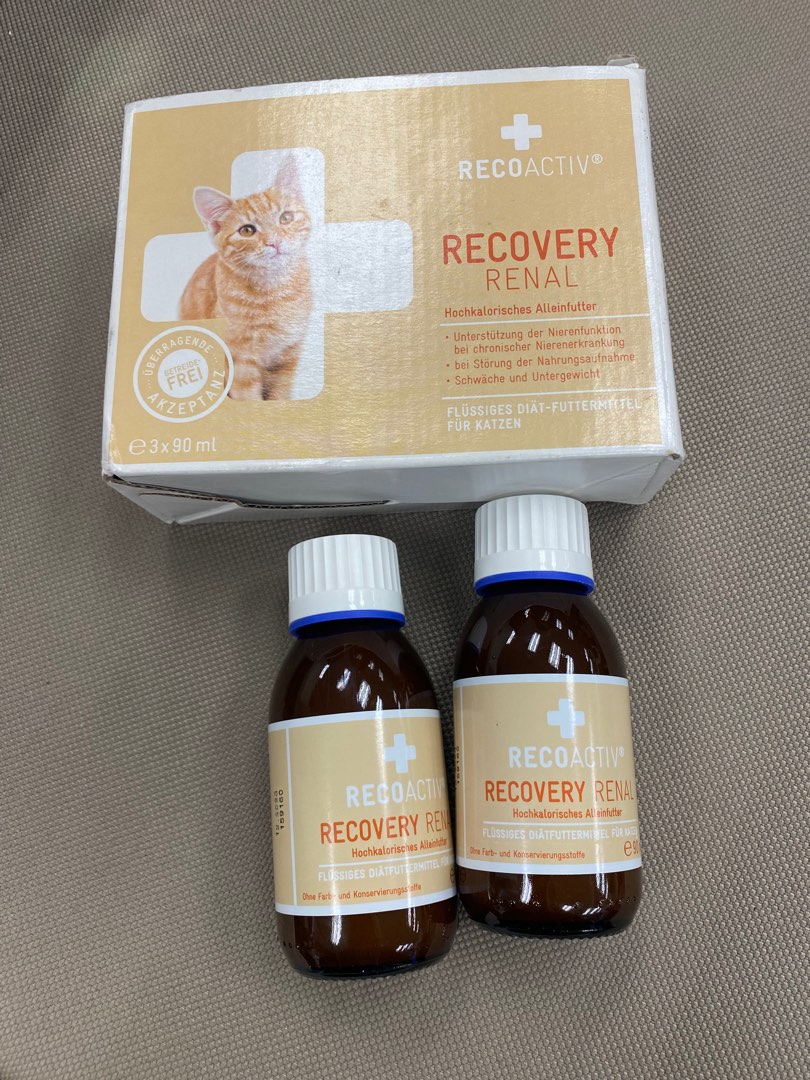2支)RECOACTIV® RECOVERY腎貓營養補充液, 寵物用品, 寵物食品- Carousell