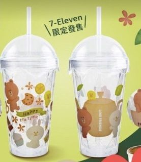 7-11 限定 聯成 line 天仁茗茶 水杯 全新 450 ml style b