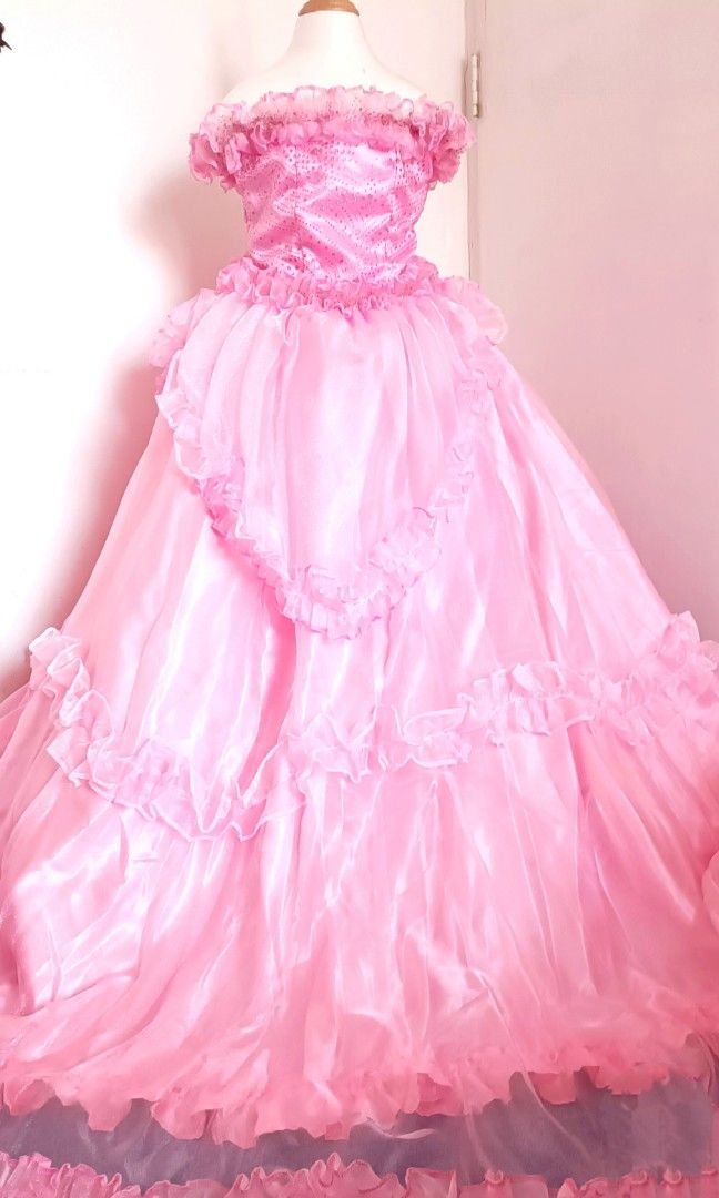 Pink gown top for 7th birthday