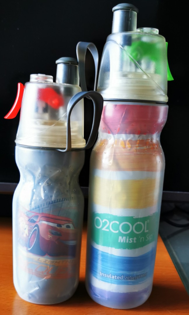 O2 COOL Mist 'N Sip Disney Cars 3 Lighting McQueen 12oz Water Bottle