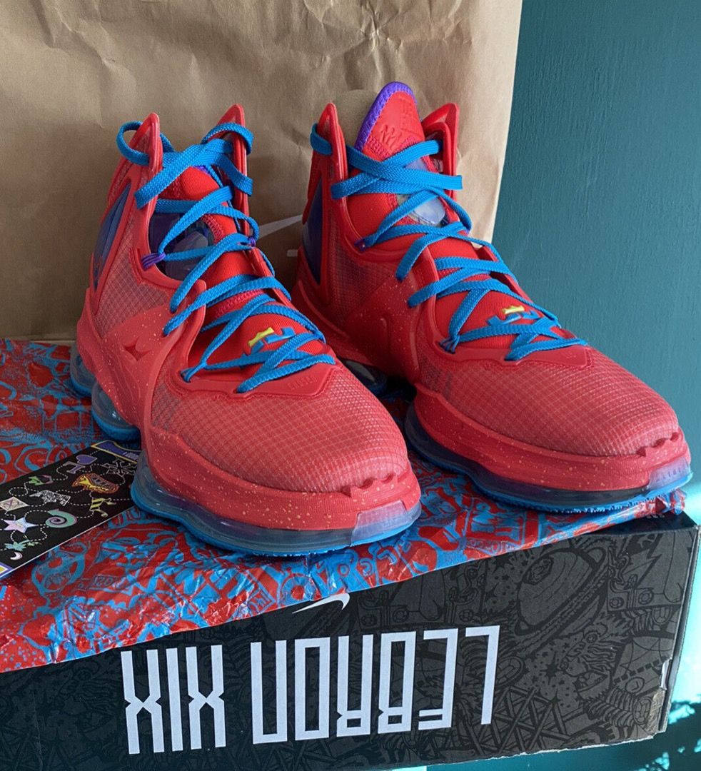 Nike Lebron 19 kings crownU S10 44 uk9 red xmas ext Red Gold