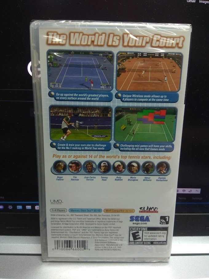 全新未開封美品PSP Virtua Tennis World Tour, 電子遊戲, 電子遊戲