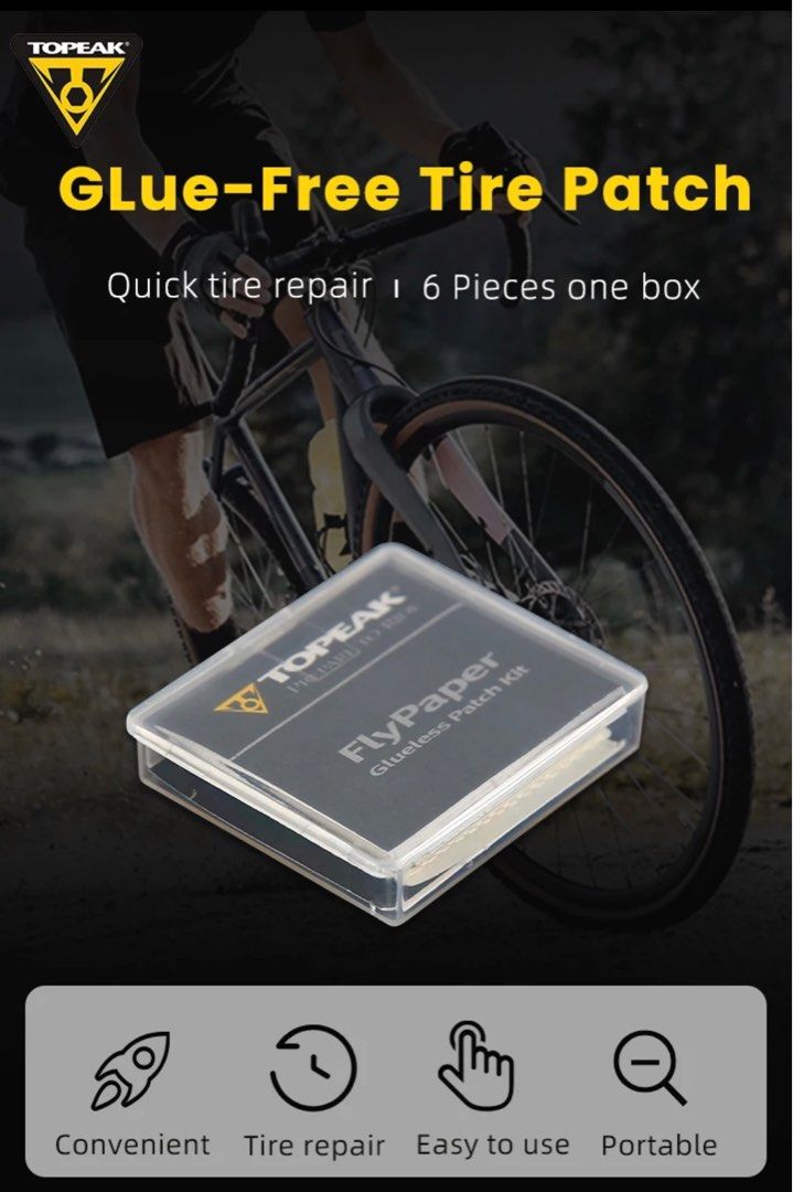 Glueless bicycle outlet tube patches