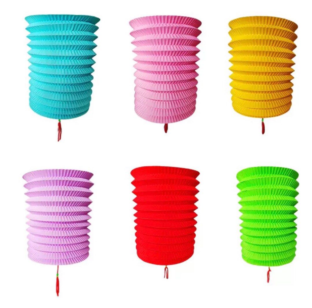 Accordion Lantern Paper Lantern Mid Autumn Festival Traditional Lantern Decorative Lanterns
