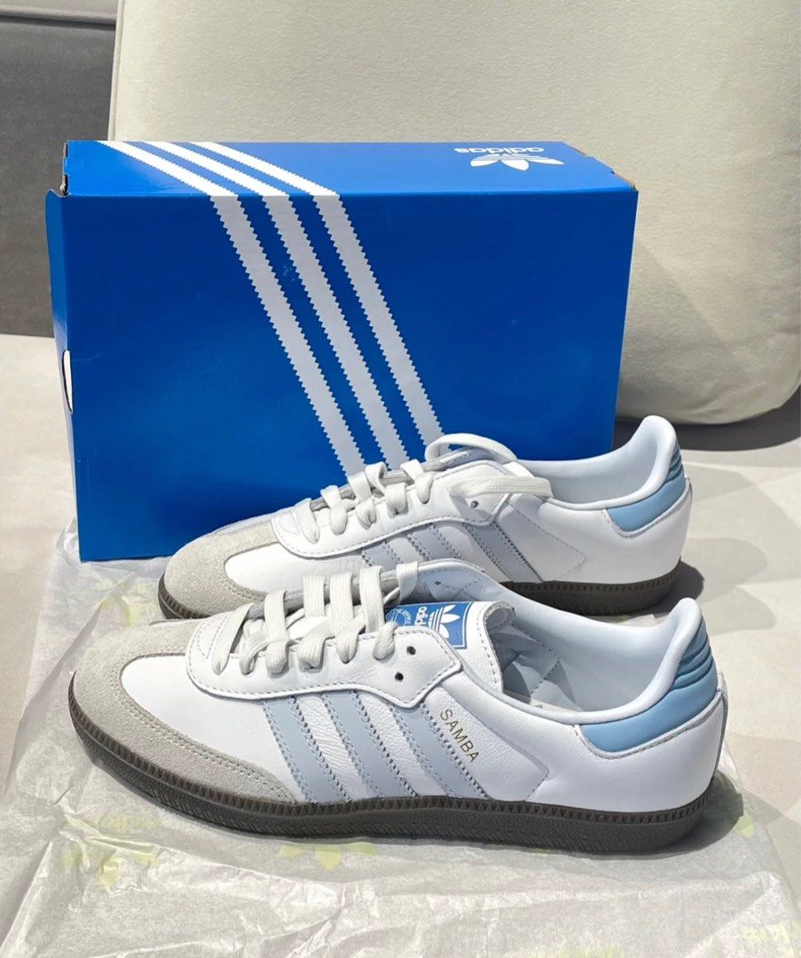 Adidas OG Samba Halo Blue, Women's Fashion, Footwear, Sneakers on Carousell