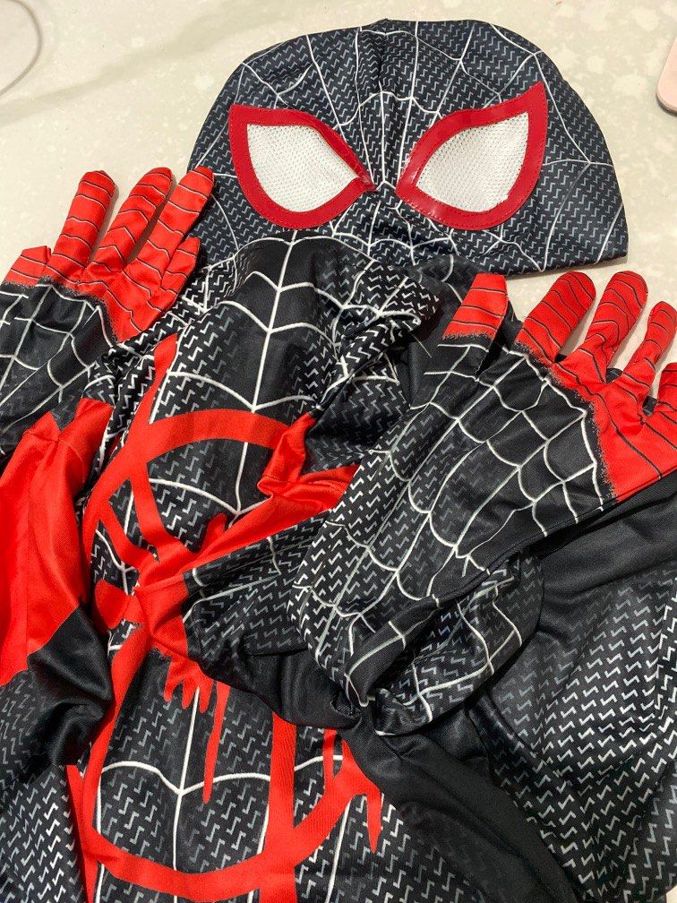 Miles Morales Spider-man Cosplay Costume Spiderman Zentai Suit Halloween  Adult