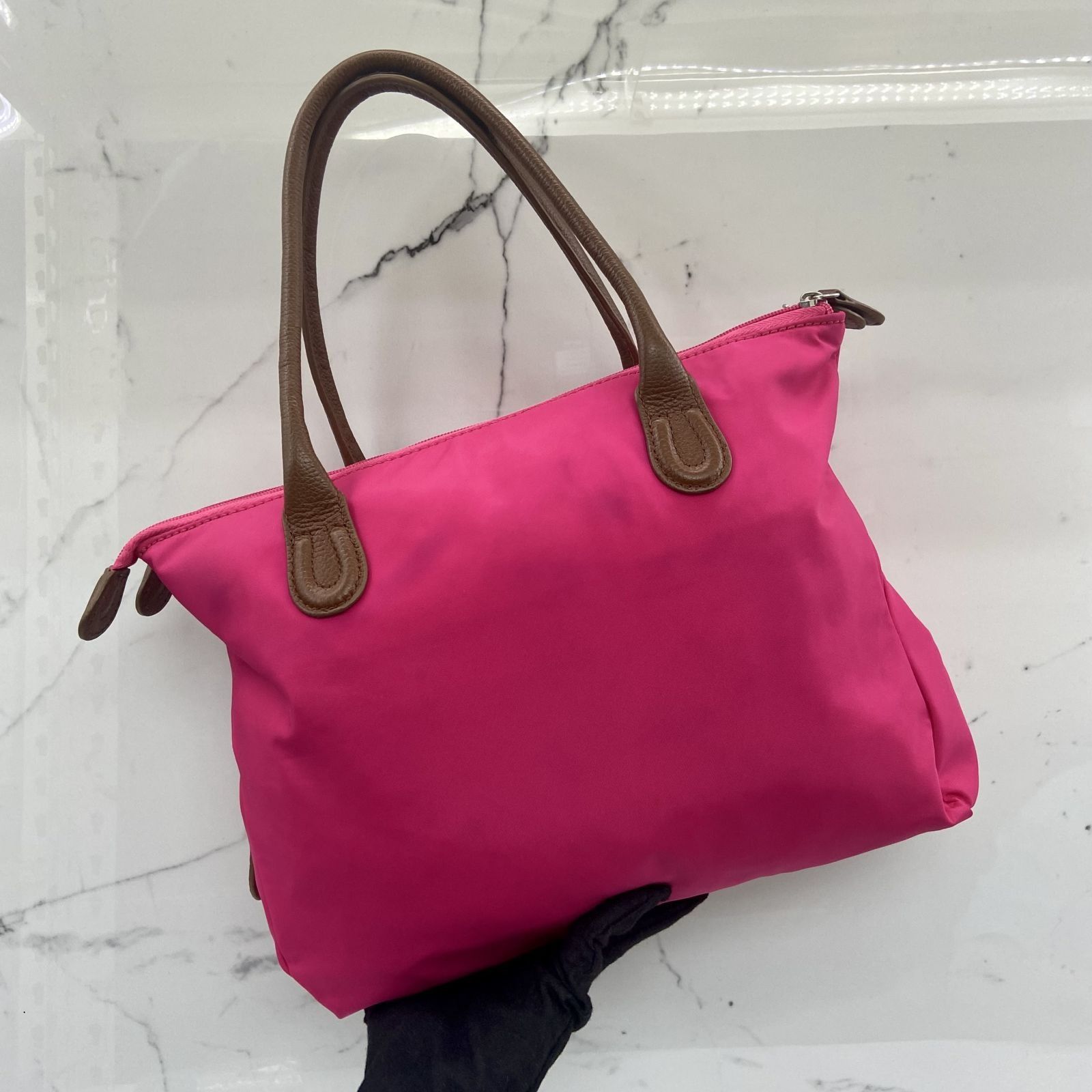 AIGNER PINK NYLON SHOULDER BAG 237029415 AL