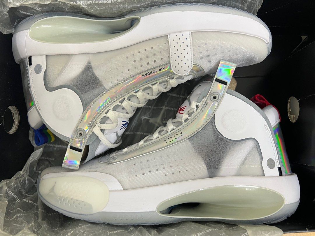 jordan xxxiv white metallic silver
