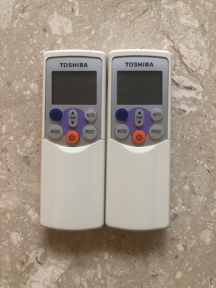 TOSHIBA Aircon Remote Control x2, TV & Home Appliances, Air Conditioners & Heating on Carousell