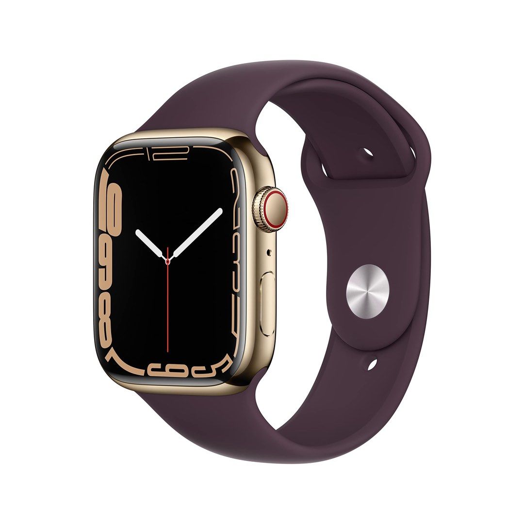 Gold apple watch with leather top band