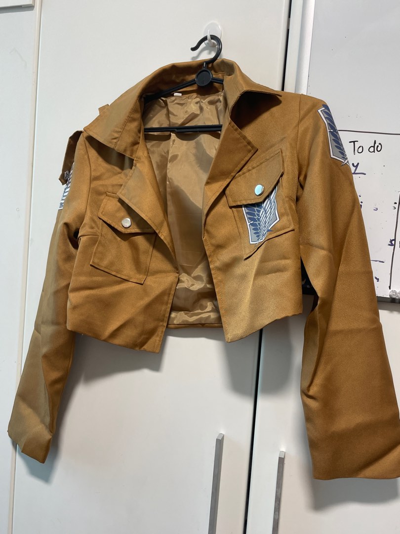 Attack on Titan Jacket Survey Corps Brown Cosplay Outfit: 2. SMALL (AU  XXS-XS) - $29.99 - The Mad Shop