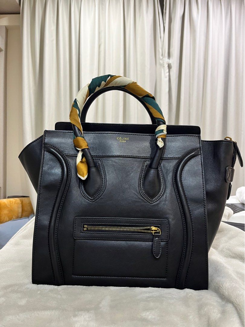 Celine mini luggage tote black clearance