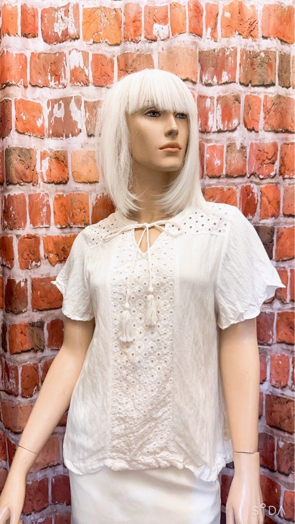 Alfa Blue rain Women s Fashion Tops Blouses on Carousell
