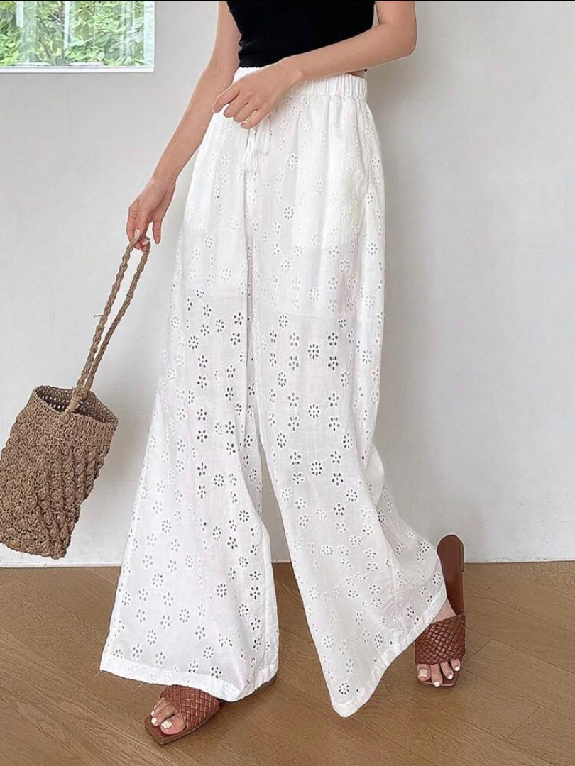White lace clearance palazzo pants