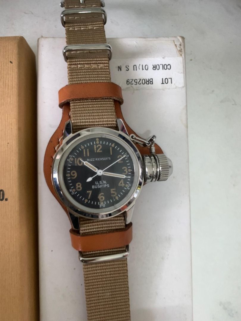 Buzz Rickson s Men s U.S.N. Buships Canteen Watch Navy Military Wrist Watch BR02529