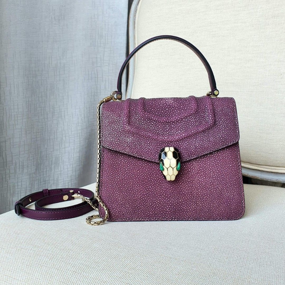 BVLGARI SERPENTI FOREVER TOP HANDLE (PINK), Luxury, Bags & Wallets on  Carousell