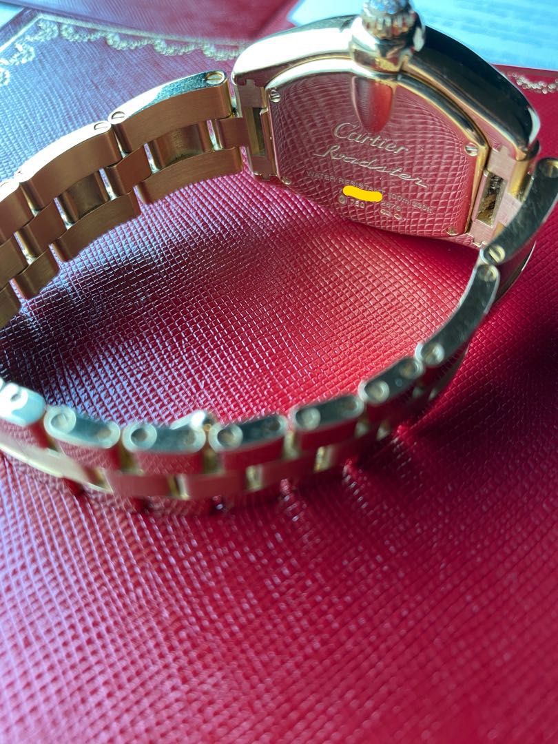 Cartier roadster discount diamond set watch