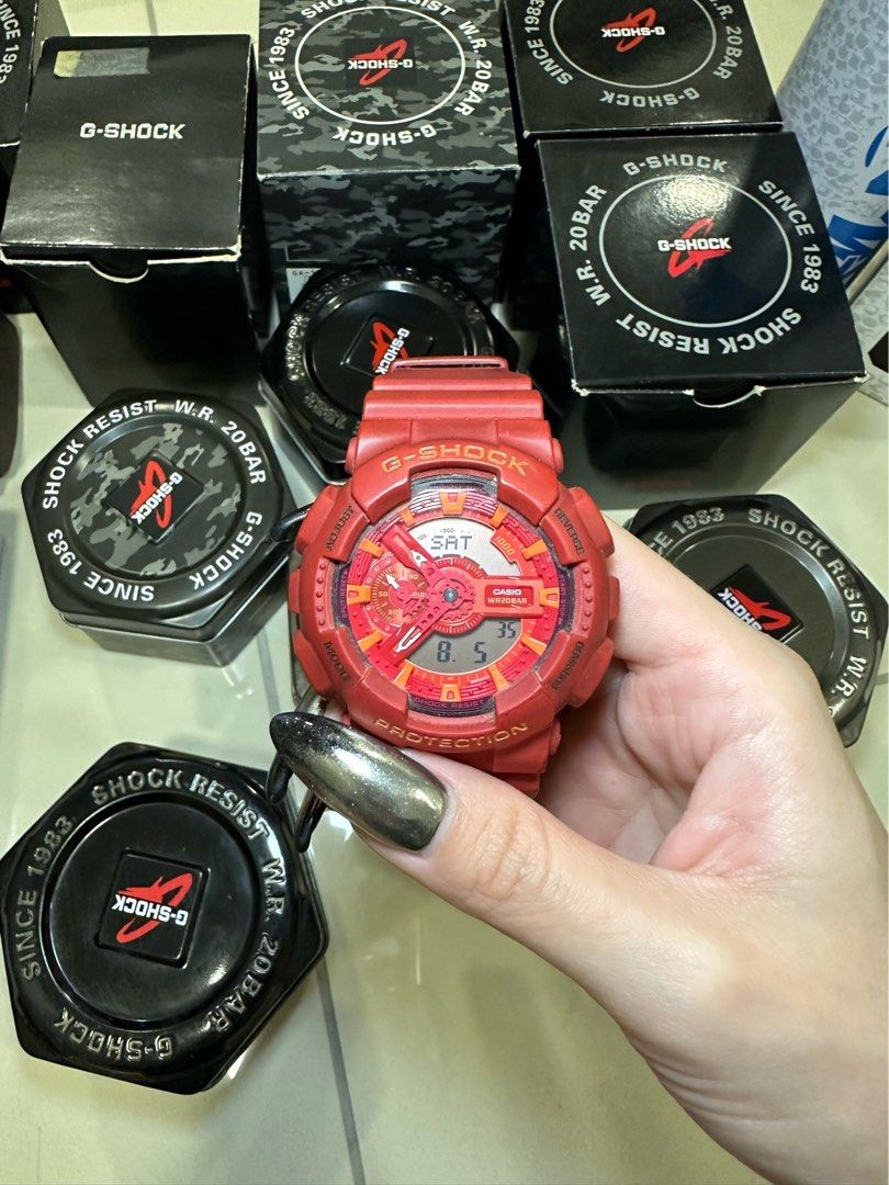 CASIO G-SHOCK GA-110AC-4AJF Red, Men's Fashion, Watches