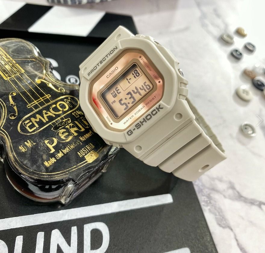 Casio G Shock GMD S5600 8D Milk White Resin Strap Stopwatch Alarm Digital Women Watch GMD S5600 GMD S5600 8DR