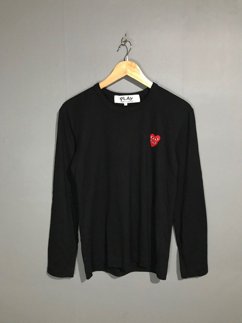 Cdg double heart long sleeve cheap