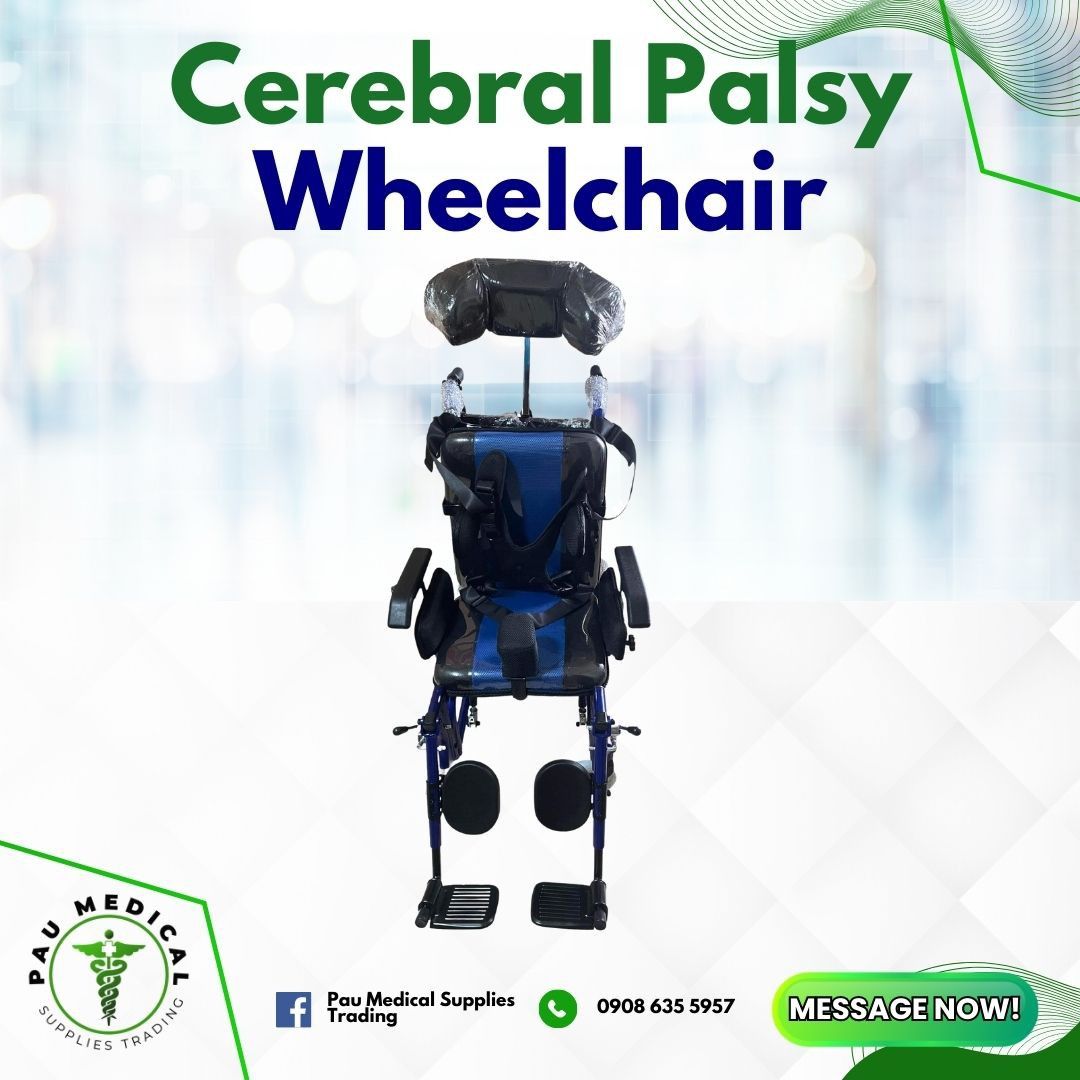Cerebral Palsy Wheelchair (Category: Wheelchairs) located in Quezon City. Submitted by paumedicalsupplies888 (Listing ID 1254496624, Image 1). Description: 𝐹𝑜𝑟 𝑆𝑎𝑙𝑒 CEREBRAL PALSY WHEELCHAIR • 100kg weight capacity • Magwheels • Heavy Duty • Steel Frame 𝐃𝐄𝐋𝐈𝐕𝐄𝐑𝐘/𝐒𝐇𝐈𝐏𝐏𝐈𝐍𝐆 • We do ship nationwide. • We do same day Delivery to nearby provinces. (Manila,Cavite, Laguna, Batangas, Rizal, Bulacan, Pampanga, Nueva Ecija, Nueva Vizc