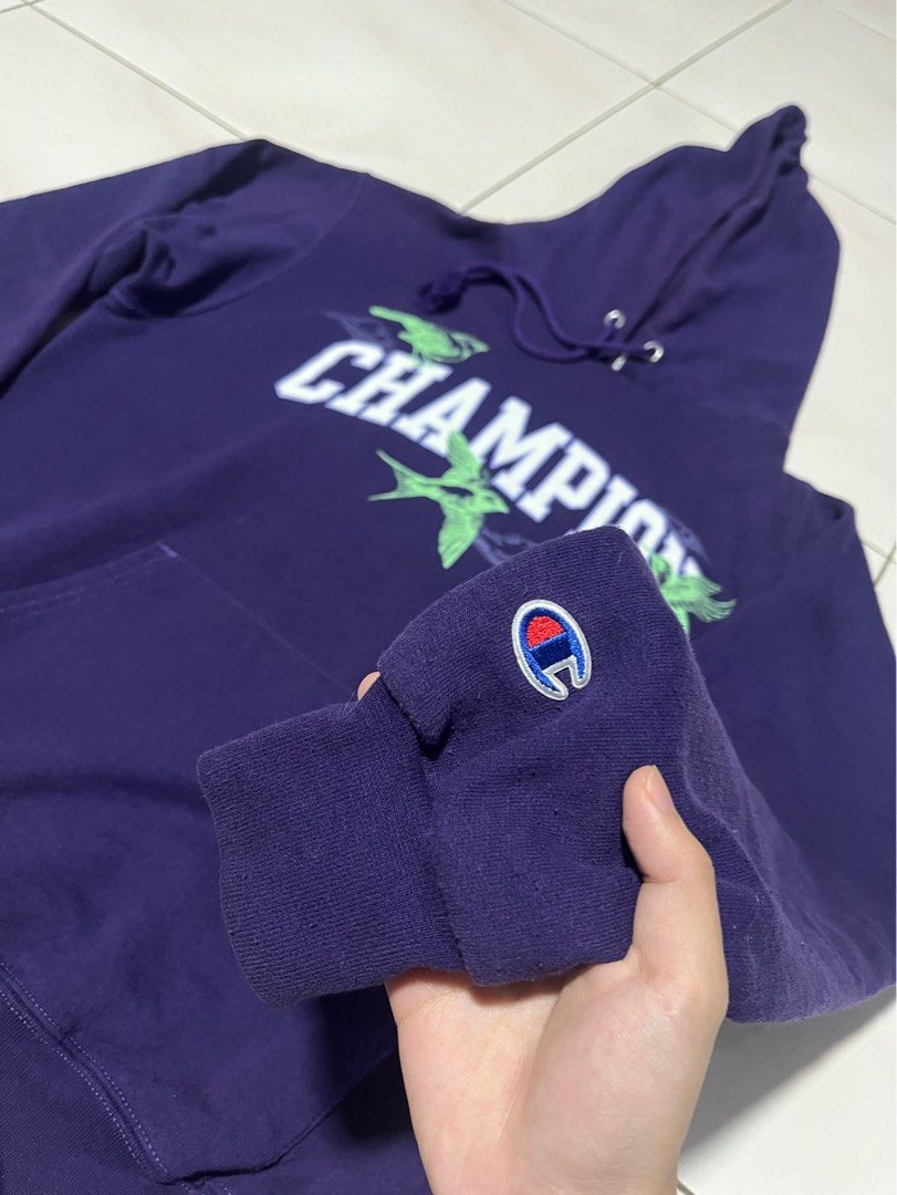 Champion uo exclusive eco sales fleece bird print hoodie sweatshirt