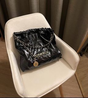 Chanel Camellia Evening Bag 23K Shiny Aged Calfskin Black