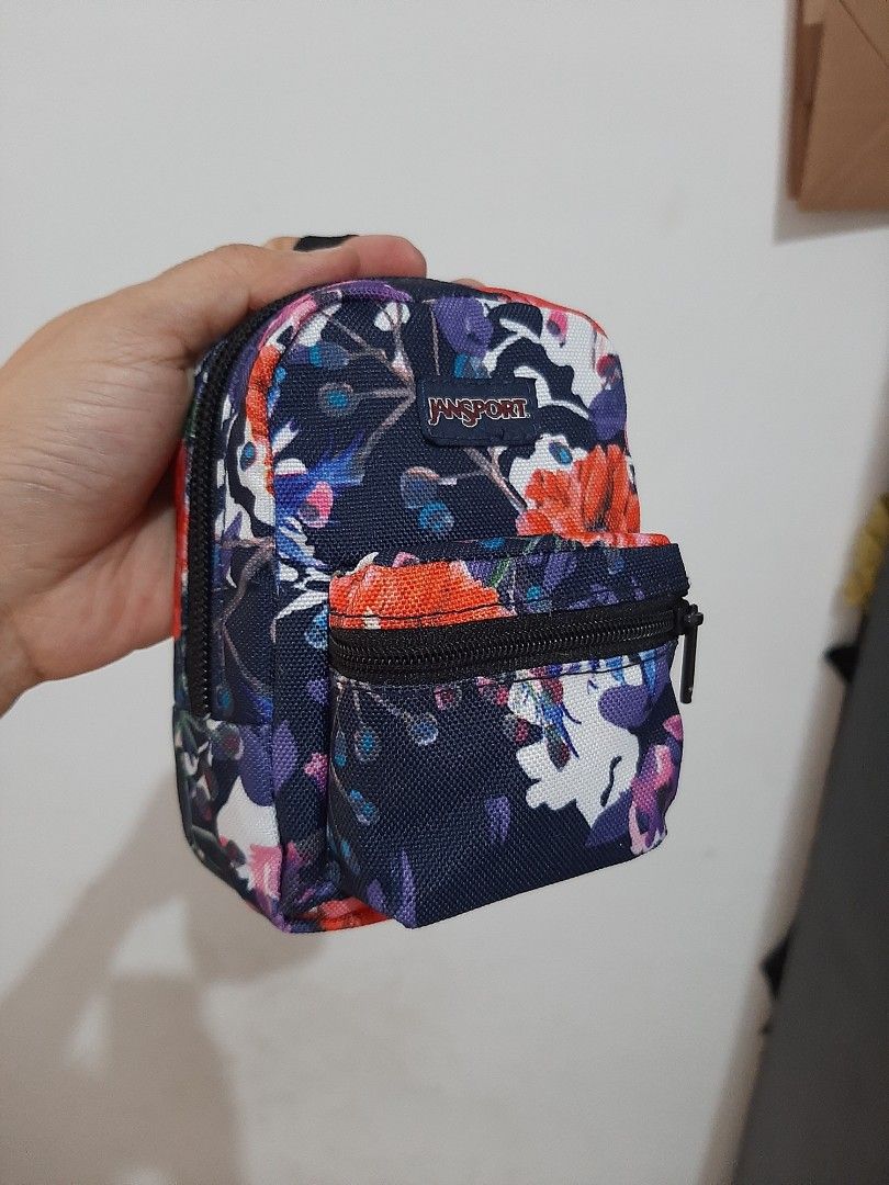 Charm gantungan tas mini Jansport original motif bunga