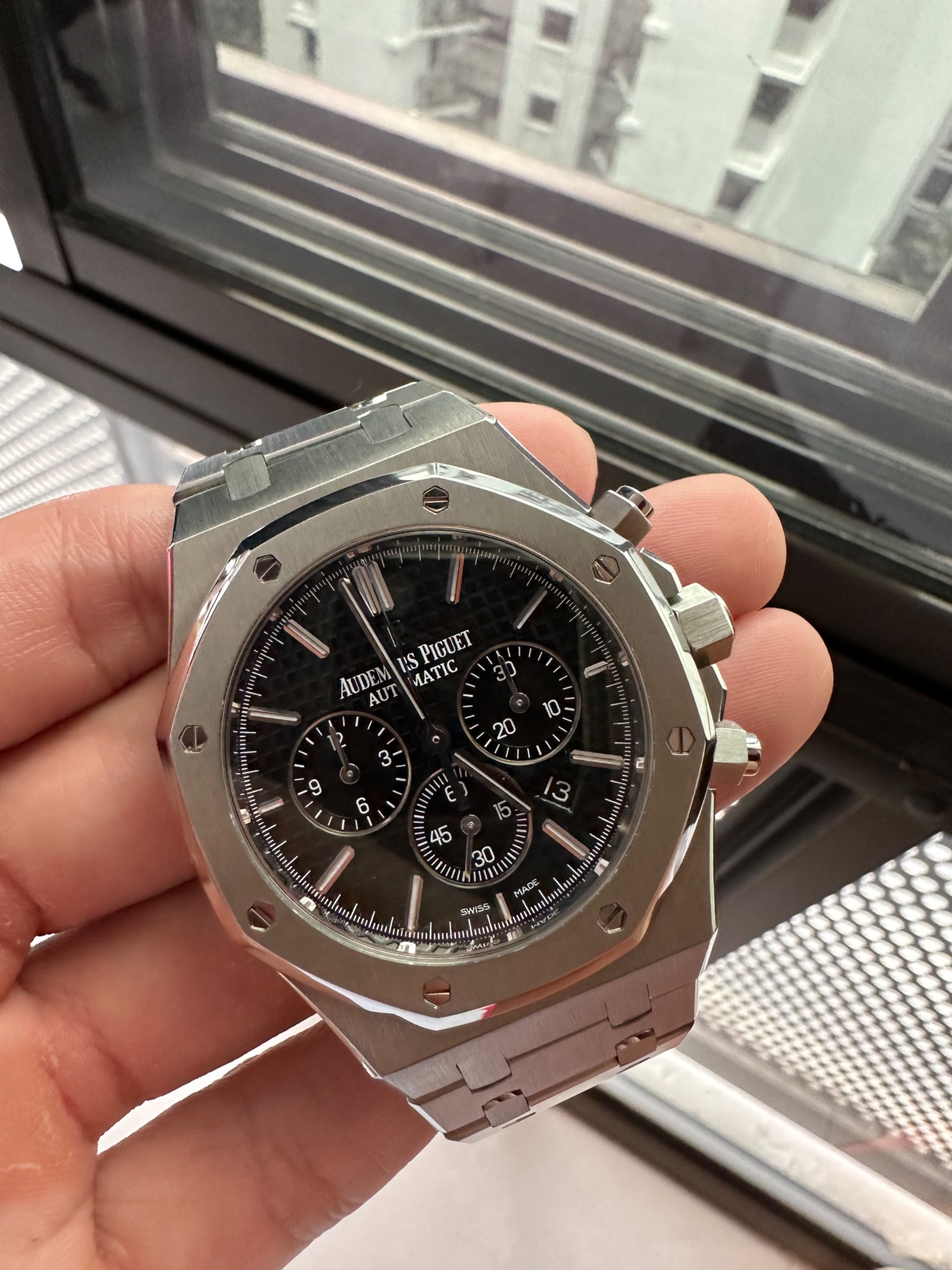 Audemars Piguet Royal Oak Chronograph Black Dial 41mm Stainless Steel Watch 26320ST.OO.1220ST.01